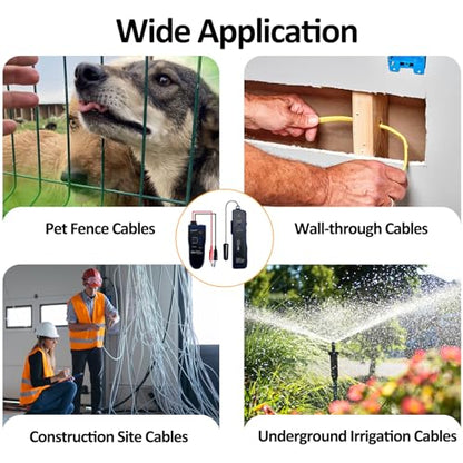 Underground Wire Locator Upgrade, RockyMars Cable Tester with Rechargeable 1100mAh Battery for Invisible Fence for Dogs, Circuit Breaker Finder, Electric Fence Wire Tracer, Wire Break Locator, etc. - style: NF-816L