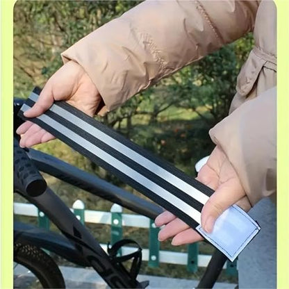 30 Pcs Bicycle Reflective Leg Straps Mountain Bike Pants Cuffs, Night Running Safety Warning Gear, Windproof Cycling Accessorie - color: Orange