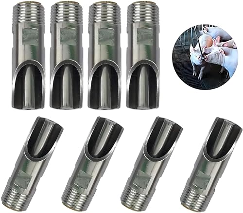 Pack of 20 Stainless Steel 1/2" NPT Automatic Pig Nipple Drinkers for Piglets Growers