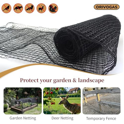 Plastic Mesh Fence Deer Fencing 4x75ft,Reinforced Edges,55gsm Heavy Duty Temporary Fence,Ideal for Garden Netting,Animal Barrier,Safety Netting, Fruit Plant Protection, Black - size: 4ft*75ft