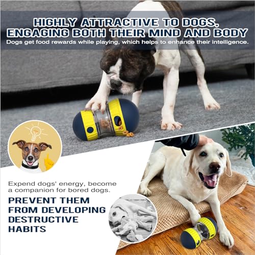 TLKNG Large Size Dog Enrichment Toy for Medium/Small Dogs Treat Dispenser Ball, Puppy Food Dispensing Toys & Puzzles Slow Feeder & Mental Stimulation,Ultimate Boredom Buster - size: Large