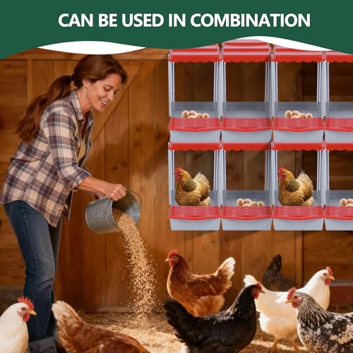 Chicken Nesting Box (Three) Efficiently collects and Protects Eggs Simple Installation Durable and Sturdy Easy to Clean Weatherproof Against rain and Snow - size: Three