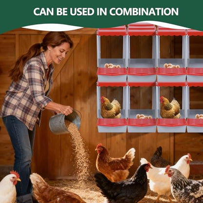 Chicken Nesting Box,Single-Pack Freely Combinable & Easy to Assemble Nesting Boxes for Chickens - size: Single