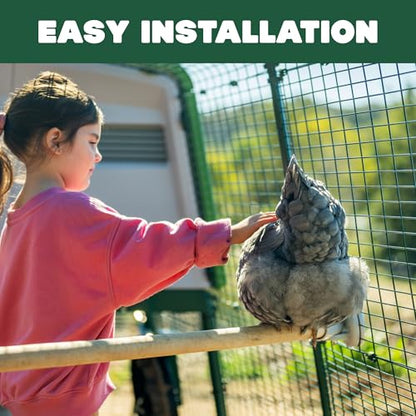 Omlet Chicken Perch | Eucalyptus Wood Roosting Bar for Poultry Runs | Weather-Resistant Outdoor Chicken Perch with Innovative Bracket Design | Fun and Durable Hen Accessory | 3ft - size: 3ft