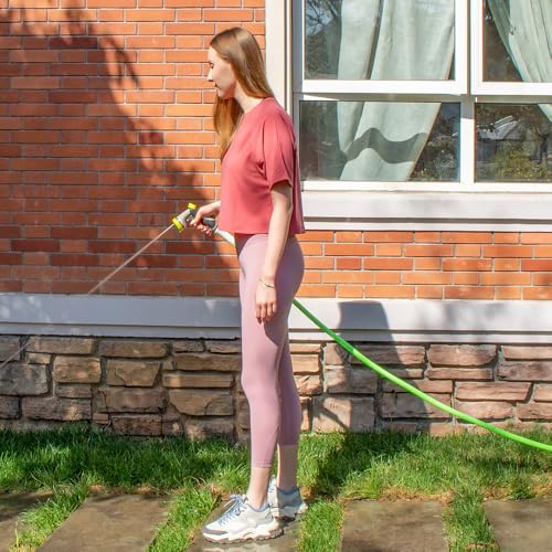 FEVONE 3 ft Leader Hose for Hose Reel | Flexible Hybrid Polymer, Kink Free, Heavy Duty Water Hose, 5/8 ID, 600 PSI, Leak-Proof, Aluminum 3/4 GHT Fittings - color: Green, size: 3FT