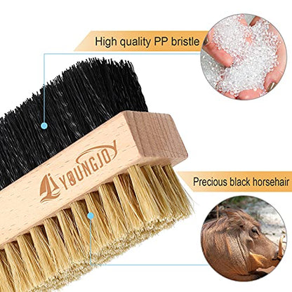 2 Pcs Sneaker Cleaning Brush Shoes Shine Dauber Suede Brush Nubuck Cleaner Crepe Applicators Suede Eraser Set(Dual with Eraser) - style: Dual with Eraser