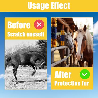Livestock Scratch Brush, 4-Pack for Horse Grooming, Help Stay Comfortable on the Back of Livestock Cattle Scratch for Goat, Cow, Sheep, Pig and Other Animals