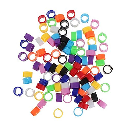 Happyyami 300pcs Blank Chicken Leg Bands for Birds Poultry Clip Leg Rings Easy Identification for Chicks Ducks and Pigeons Multi for Marking and Managing Your Birds