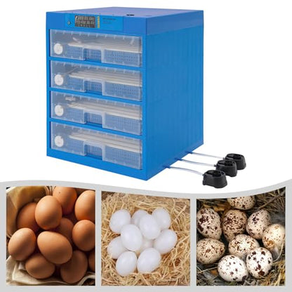 256 Egg Incubator, Digital Poultry Hatcher Machine with Automatic Egg Turning & LED Display, Temperature & Humidity Control, General Purpose Incubator for for Hatching Chicken, Duck, Quail, Bird Eggs
