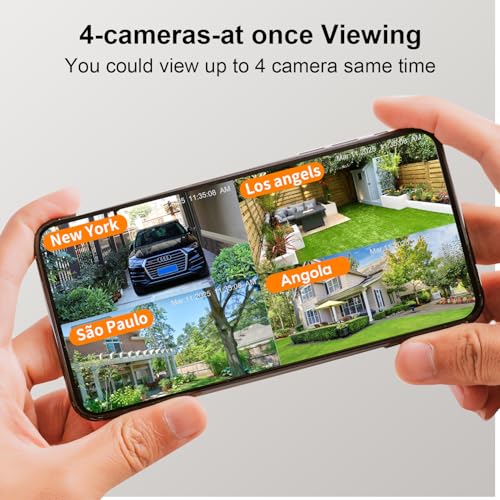 LETSCEE Security Cameras Outdoor WiFi,5G/2.4G Cameras for Home Security Solar Power with Dual Lens,Motion Detection,Night Vision,2-Way Audio,Weather Proof,No Subscription Fee - color: 2PACK