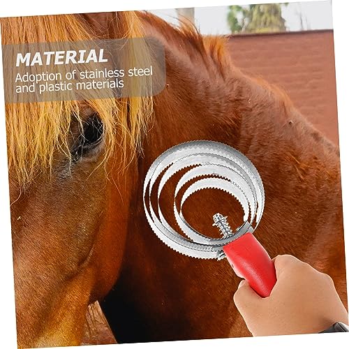 UPKOCH Cattle Hair Brush Horse Brush Curry Comb Pet Hair Removal Broom Livestock Grooming Kit
