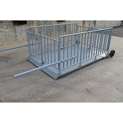 Liberty LS-930 (60” x 84”) Portable Livestock Scale – 5,000 lb x 1 lb Capacity Cage System – Heavy Duty Animal Scale with Indicator, Casters & Ramps for Cattle, Sheep or Goat Weighing - size: 84.0"L x 60.0"W x 40.0"H, style: 5000 lb x 1 lb