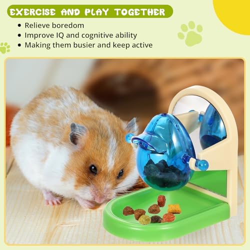 2 Pack Rat Enrichment Toys - Interactive Foraging & Puzzle Games, Treat Dispensing Slow Feeder for Rat, Hamster, Chinchilla, Hedgehog