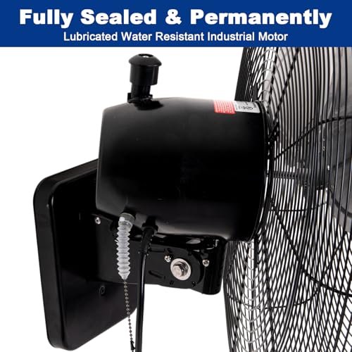 BILT HARD 18 in. Wall Mounted Outdoor Fan, 4150 CFM 3-Speed Heavy Duty Industrial Outdoor Weatherproof Fan for Commercial, Patio, Garage and Gazebo - size: 18 Inch