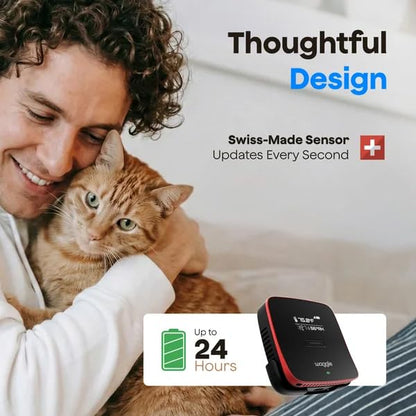 Waggle RV Pet Temperature Monitor with GPS & AQI - 4G Cellular, No WiFi Required - Real-Time App, SMS & Email Power Outage Alerts - Home, Car, RV & Vacation Safety - Subscription Required - style: Pro+Air (Subscription Required)
