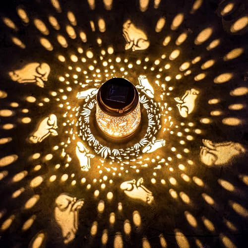 Frog Solar Lanterns Outdoor Waterproof Hanging Solar Lights Frog Gifts for Women Men Metal Decorative LED Frog Lanterns for Garden Decor,Yard,Patio,Lawn,Tabletop,Pathway,Landscape - style: Frog