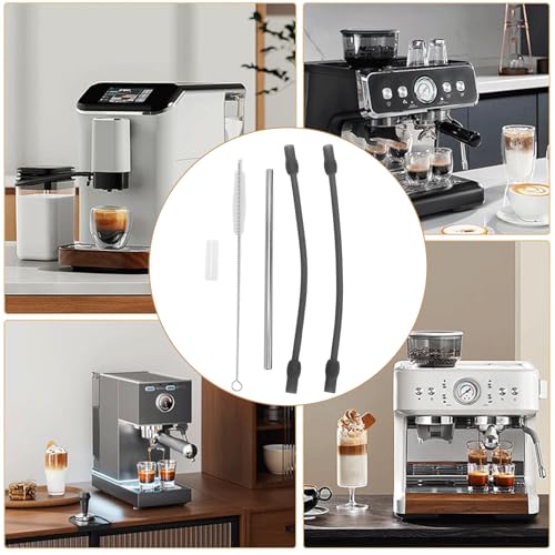 Milk Tube Hose,Coffee Machine Milk Frother Hose Set Food Grade Silicone Replacement for Fully Automatic Coffee Machine (A) - size: A
