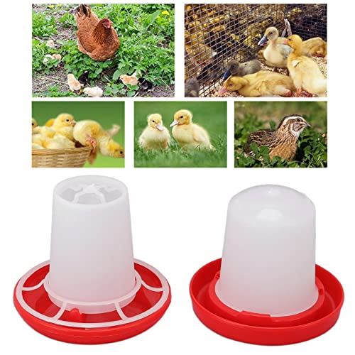 HEEPDD Automatic Chicken Feeder and Waterer Kit, Anti-Waste System Poultry Feeder with Sleeve Design, Hanging Gravity Food Dispenser for Chicks Ducks Quails Hens Coop Supplies