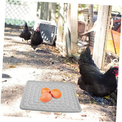 BESPORTBLE 2pcs Washable Chicken Nest Pads Soft Reusable Nesting Box Liners for Coop Laying Mats for Hens Grey Bedding for Comfortable Nesting