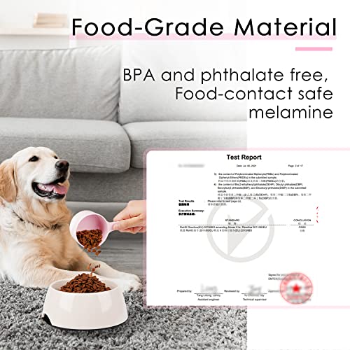 Super Design 1 Cup Dog Food Scoop for Container Melamine Measuring Scoop for Dogs Cats Birds and Rabbits Pet Food Feeding Scoop Dishwasher Safe - Baby Pink - color: Baby Pink 1 Cup