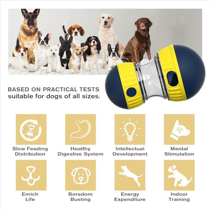 TLKNG Large Size Dog Enrichment Toy for Medium/Small Dogs Treat Dispenser Ball, Puppy Food Dispensing Toys & Puzzles Slow Feeder & Mental Stimulation,Ultimate Boredom Buster - size: Large