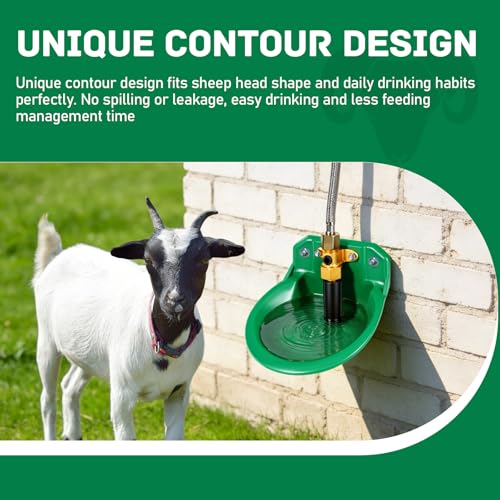 Automatic Goat Waterer Automatic Sheep Water Bowl Touch-Activated Waterer Animal Livestock Water Dispenser for Goat Sheep Pig Piglet Calf Dog
