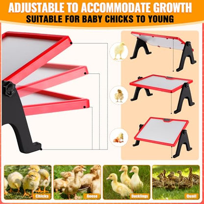 Chicken Coop Heater, Chicken Heater for Chicken Coop Accessories, Double Sided Brooder Plate for Chicks Timers and Thermostat, Chicken Heater for Coop, Chick Brooder Heating Plate UL-Compliant