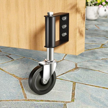 Ronlap Gate Caster Wheels Spring Loaded for Wooden Metal Tube Swing Fence Gates Heavy Duty Outdoor Farm Vinyl Gate Rollers, 220 Lbs, 4 Inches, 2 Pack - style: 4 Inches Without Brake