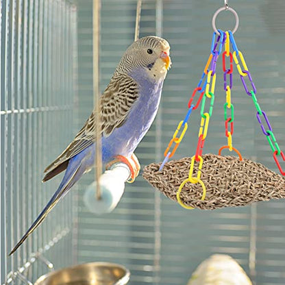 4pcs Parrot Swing Chicken Coop Accessories Large Chicken Coop Woven Parrot Activity Bird Toys Cage Bite s Foraging Wall Toy Abs to Climb Training Rack