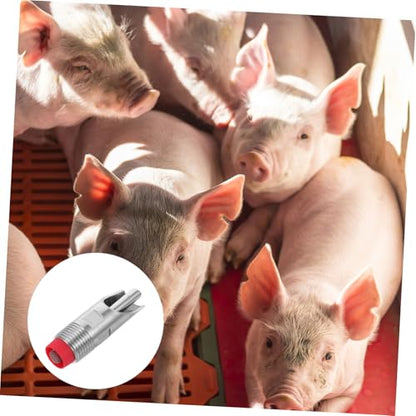 Yardwe 5pcs Automatic Pig Nipple Waterer Stainless Steel Feeder for Drinking Easy Installation Fresh Water Supply for Farm Livestock