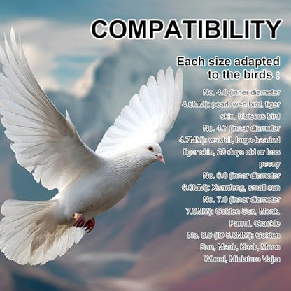 6.0mm Bird Leg Bands，Multicolor Aluminum Identification Rings for Xuanfeng, Small Sun, 50 Packs with Fade-Resistant Engravings - size: 6.0MM