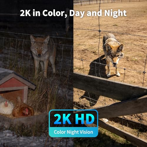 ELYSOO 4G LTE Cellular Security Camera, 2 Pack Solar Powered Outdoor Cameras No WiFi Needed for Farm&Ranch, 360° View, 2K Night Vision, Built in SIM Card(Support Verizon/AT&T/T-Mobile) - White - color: White