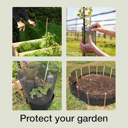 Maporch Plastic Chicken Wire Fencing for Pet Protection - 15.7" x 10ft, HDPE White Chicken Wire - Garden Fence Animal Barrier for Dogs, Cats and Rabbits (2-Pack) | 15.7" x 10ft - HDPE Home and Garden Netting - UV Resistant - Customizable Balcony Barrier f