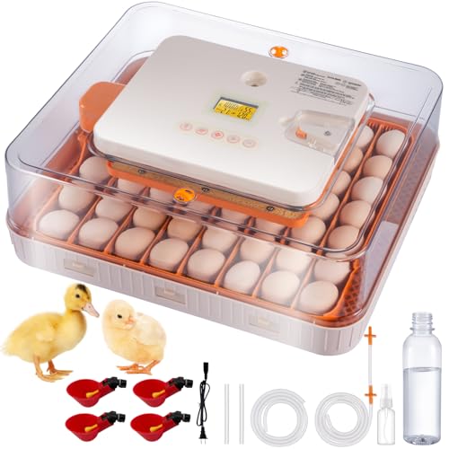 SmarketBuy 56 Egg Incubators for Hatching Eggs, Automatic Egg Turning and Humidity Temperature Control, Egg Candler, 360° Viewing Incubator for Hatching Chicken, Ducks, Goose, Quail
