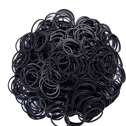 AMUU Rubber Bands size10 Black 1inch 500pcs Small Rubber Bands | Rubber Band for Office Supplies School Home Strong Elastic Band - color: Black-500pcs