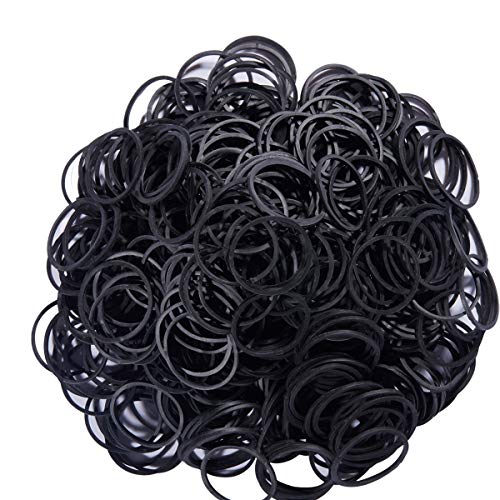 AMUU Rubber Bands size10 Black 1inch 500pcs Small Rubber Bands | Rubber Band for Office Supplies School Home Strong Elastic Band - color: Black-500pcs