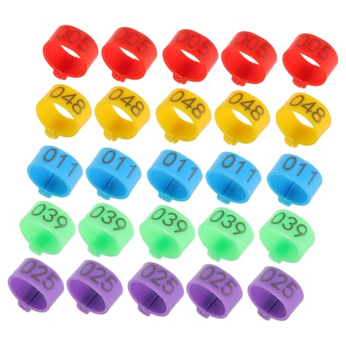 50Pcs Poultry Feet Rings Chicken Identification Leg Bands Lightweight Clip Chick Leg Rings for Poultry Marking for Easy Identification