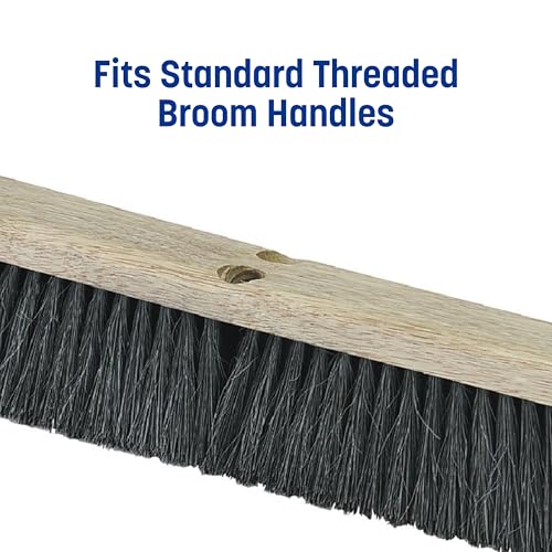 SPARTA Flo-Pac Horsehair-Blend Blend Sweep, Floor Sweep for Cleaning, 24 Inches, Black - style: Modern