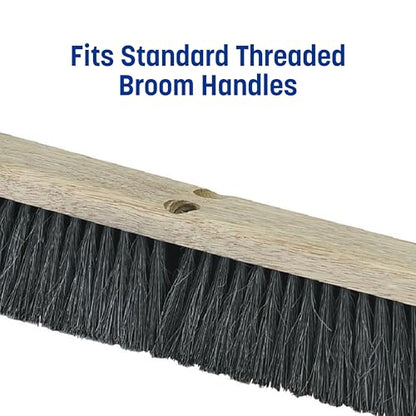 SPARTA Flo-Pac Horsehair-Blend Blend Sweep, Floor Sweep for Cleaning, 24 Inches, Black - style: Modern