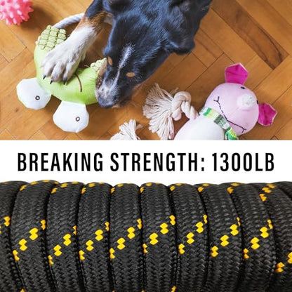 Diamond Braided Polypropylene Rope Nylon Rope Mix Thick Heavy Duty Ropes 1/2 inch 50ft High Strength Perfect for Clothesrope Camping Hiking and Other Outdoor Activities Black 50ft - size: 1/2'' 50ft Black