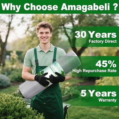 Amagabeli Hardware Cloth 1/2 inch 48 in x 50 ft True 19 Gauge Chicken Wire Double Galvanized Welded Wire Fencing Mesh Roll Garden Plant Support Poultry Netting Rabbit Cage Snake Gopher Fence - size: 1/2" 48"x50'