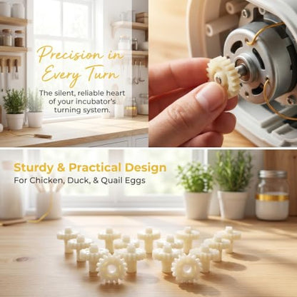 20pcs Incubator Motor Gear Egg Turning Motor Special Parts Incubator Parts Gear Turning for Incubating Chicken Duck and Quail Egg