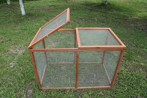 Chicken Coop Wooden Outdoor Cage Garden Backyard Hen House for 2-4 Chickens (40) Brown - size: 40"L