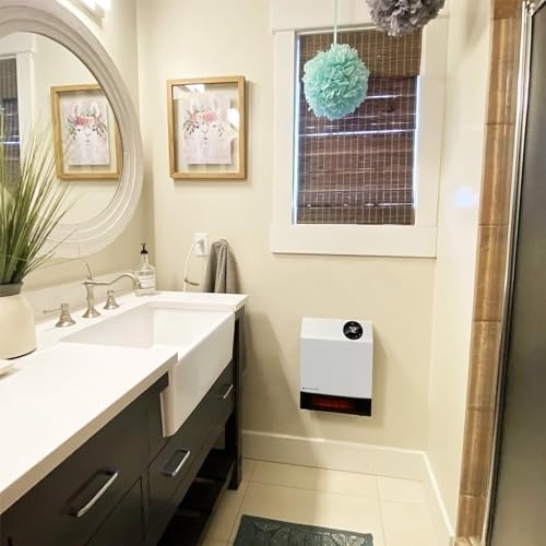 Heat Storm Deluxe Space 1000 Watt Infrared Wall Mount Electric Heater, White - color: White