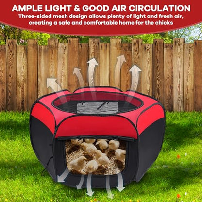 Brooder Box for Chicks, Chicken Brooder Box Starter Kit Up to 15 Baby Chicken Cage Coop