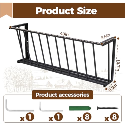 Hay Rack for Goats,40'' Hay Feeder,25 Gallon Goat Hay Rack,Large Capacity Hay Rack for Goats,Wall Blanket Holder,Hay Holder