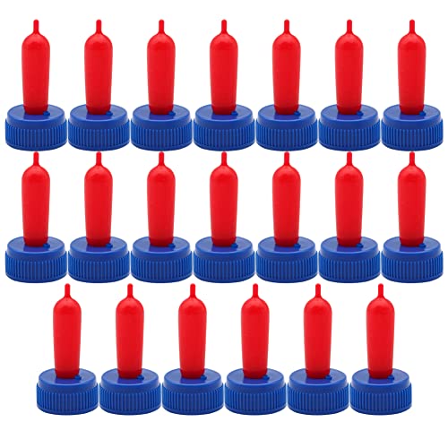 25Pcs Cow Calf Milk Drink Nipple, Soft Silicone, Goat Milk Bottle Topper, Feeding for Sheep Goat Pup Dog, Farm Supplies (Blue) - color: Blue