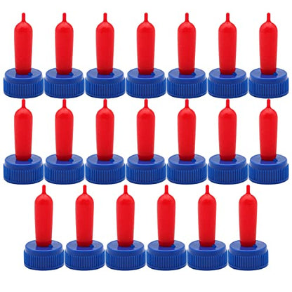 25Pcs Cow Calf Milk Drink Nipple, Soft Silicone, Goat Milk Bottle Topper, Feeding for Sheep Goat Pup Dog, Farm Supplies (Blue) - color: Blue