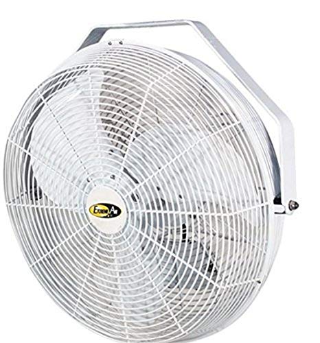J&D Manufacturing POW18 Indoor/Outdoor UL507 Certified Mount Fan, 18" Diameter, 1/8 hp, 115V, 1 Phase, 8' Cord, White