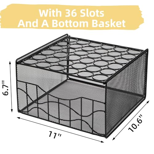 WRINGKIT Egg Basket for Gathering, 2 Tier Large Fresh Egg Collecting Holder with Slide Tray, Holds 36 + 100 Eggs, Metal Wire Farm Eggs Storage Rack for Countertop, Chicken Duck Easter EGG, Fruit